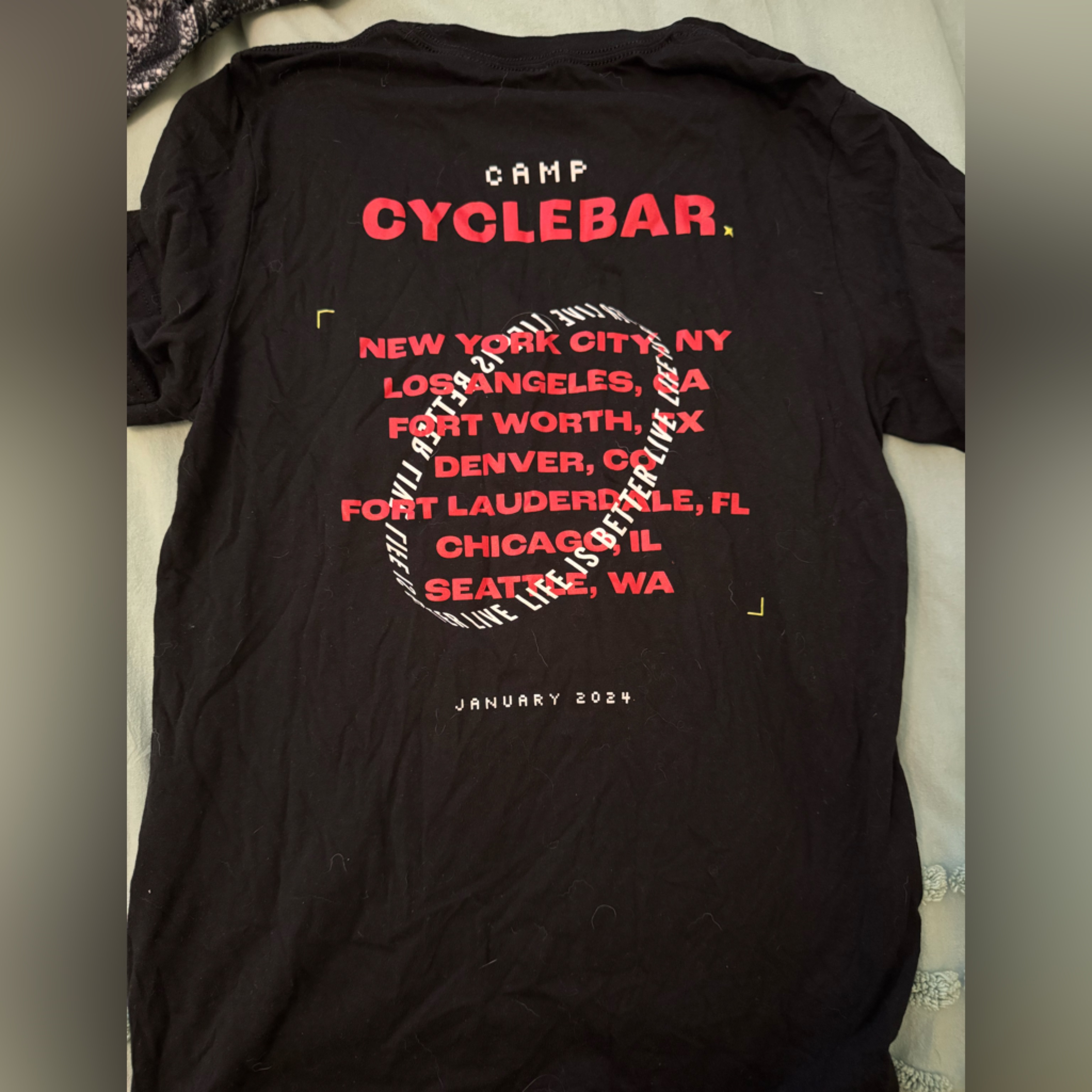 Bella Canvas Cyclebar Black Graphic Mens Tee Bella Canvas Cyclebar Black Graphic Mens Tee